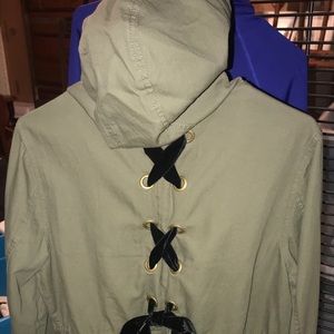 Army green hooded  jacket